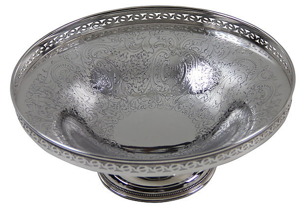 English Mappin & Webb Silver Plated Dish 10.75