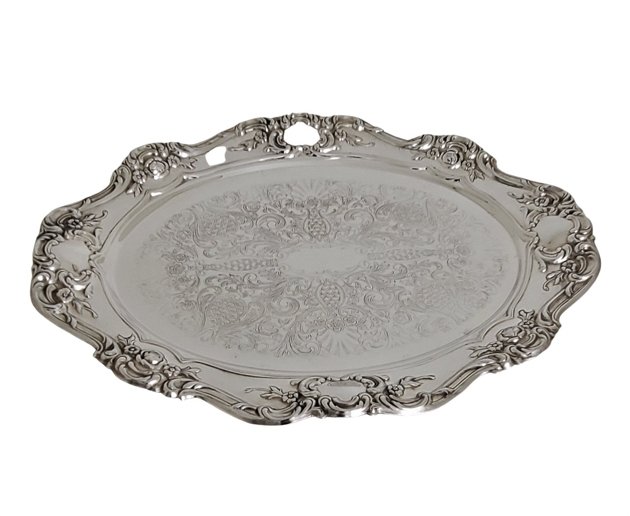 Oval Vintage Tray English Silver Plate c.1950 (A338) - Corbell