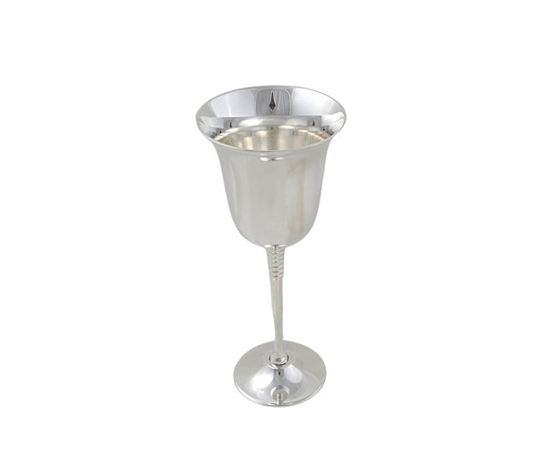 Wine Goblet 8.5"h Ribbed Stem Silver Plate. SKU #: C3556.