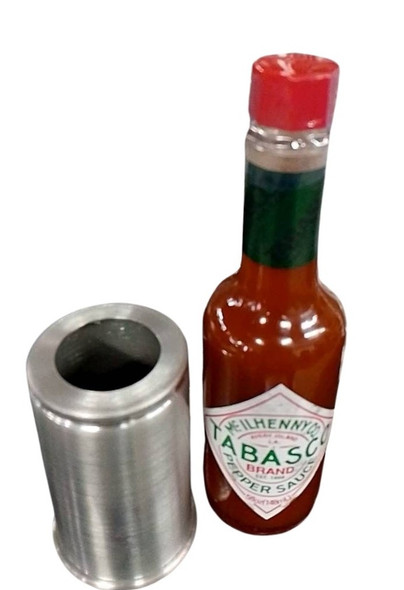 Tabasco Polished Pewter Engravable 5 fl oz Holder (BOTTLE NOT INCLUDED). SKU #: C1748.