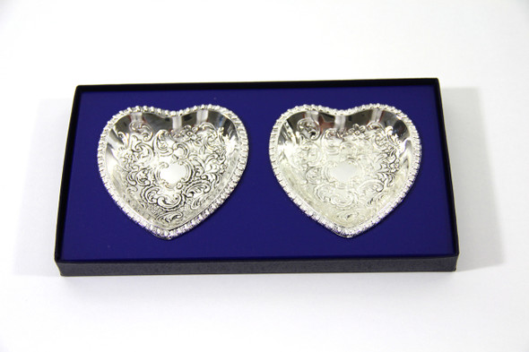 Pair Heart Dishes Victorian Design (C712/2)