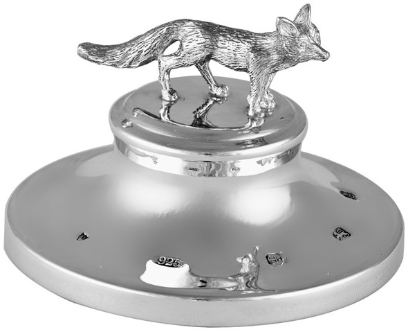 Paperweight Fox Motif with Feature Hallmarks English Sterling Silver 2" x 3". SKU #: GT46.