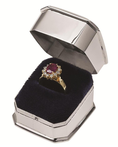 High Polished Sterling Silver Single Ring Box (PB523)