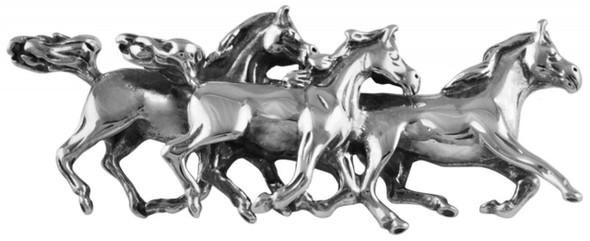 Galloping horses brooch (B640)