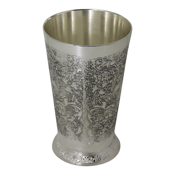 Silver-Plated Engraved Mint Julep Cup (C960)