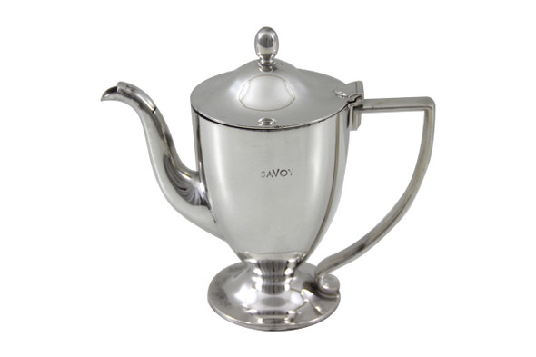 Savoy Round Long Spout Hotel Silver Coffee Pot Post 1960 (ANT1133)