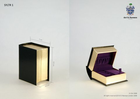 Jewel Box Black Simulated Leather Presentation Box with Ring Slots, Compartments for Pendants & C.... SKU #: SYLTR1.