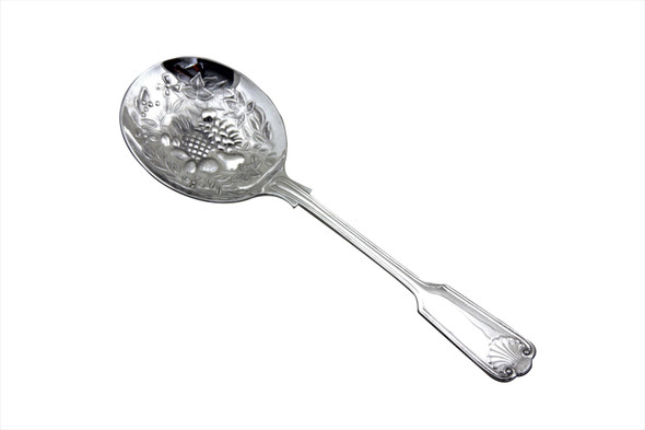 Fiddle, Thread, & Shell pudding Silver Plate Spoon. SKU #: KM9594.