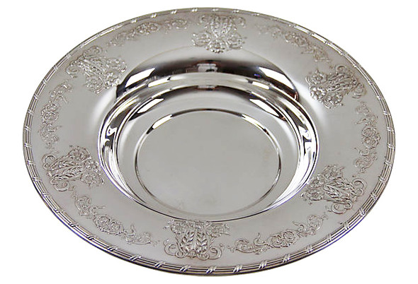 Round Embossed Bowl, C.1930 (A719/136)