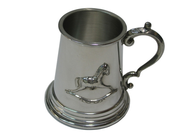 Rocking Horse Pewter Baby Mug. SKU #: EB99992.