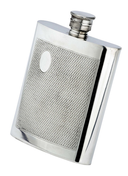 Flask Barley Design English Pewter 8oz. (P622)