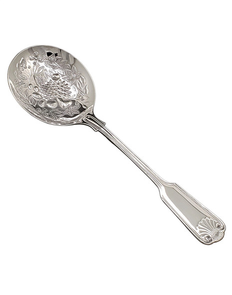 Bead Edge Pudding Silver Plate Spoon 8.5". SKU #: KM9694.