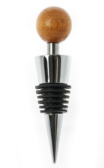 Wood Wine Stopper-Round 4". SKU #: KMKW6A.