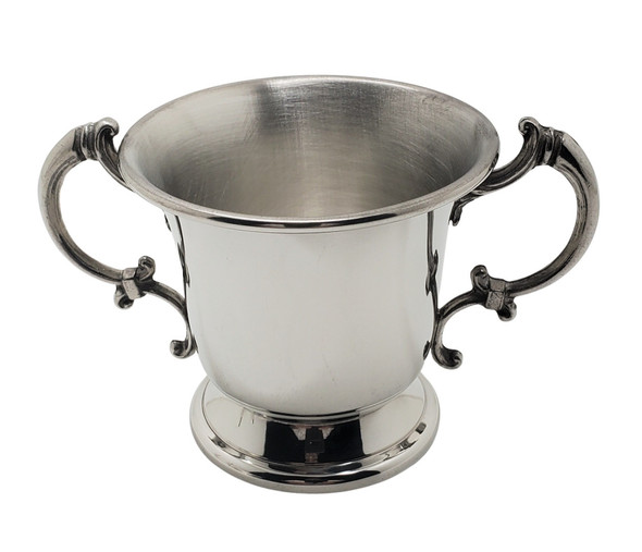 2 handle Baby Mug Pewter. SKU #: P823.