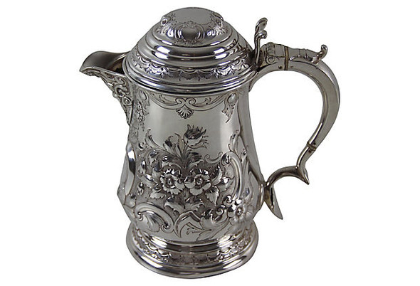 English Silver Plated Lidded Jug, C.1875. SKU #: A1803.