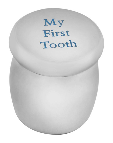 Screw top tooth fairy with 'My First Tooth' engraved in blue enamel (GT2260)
