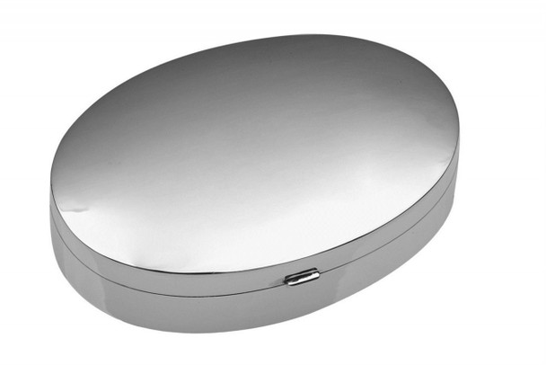 Large plain oval hinged pillbox (PB466)