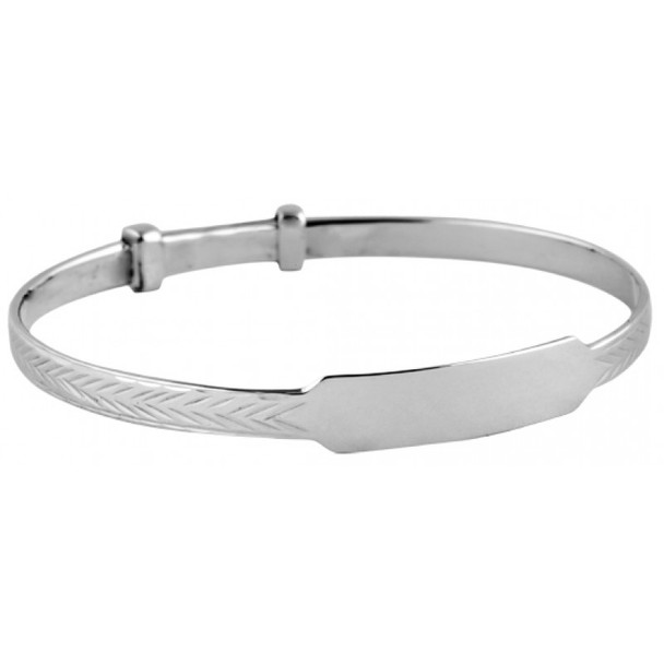 Victorian Style Adjustable Baby Bangle Sterling Silver. SKU #: BE398.