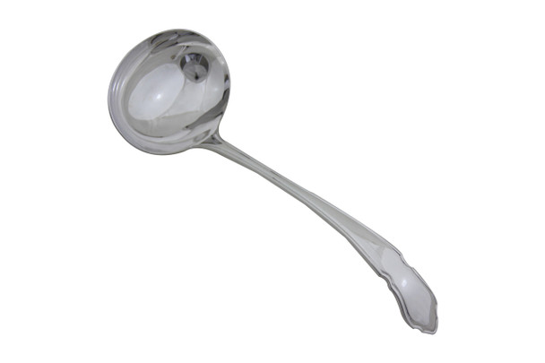 DuBarry Pattern 11.75" Oval Soup Ladle English Silver Plate. SKU #: KM9325.