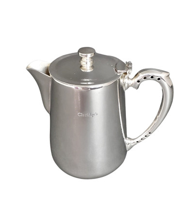 Claridges Hotel Silver Coffee Jug Short Spoutc.1960 (A472