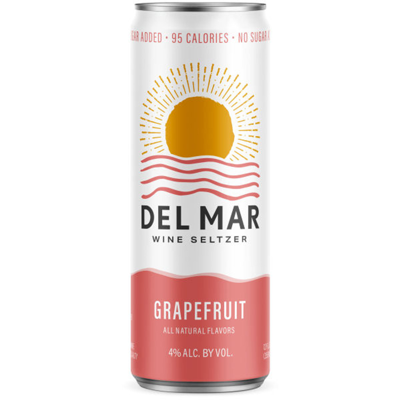 Del Mar Grapefruit Wine Seltzer 12oz 4 Pack Cans