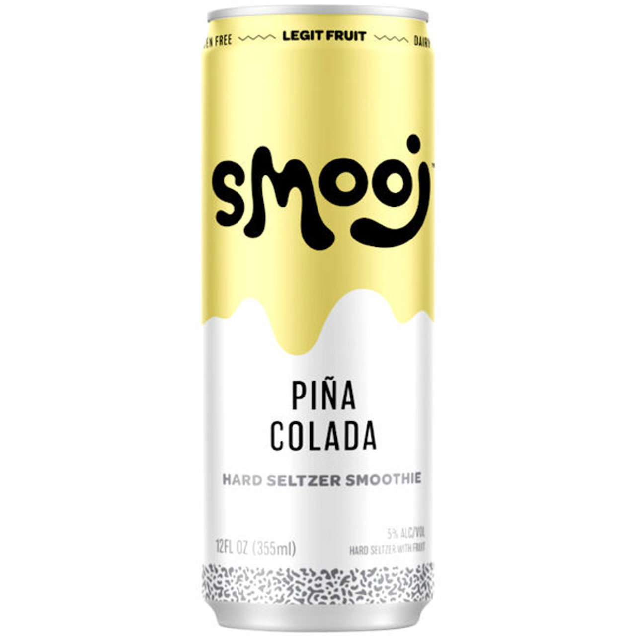 Smooj Pina Colada Smoothie Hard Seltzer 12oz 4 Pack Cans