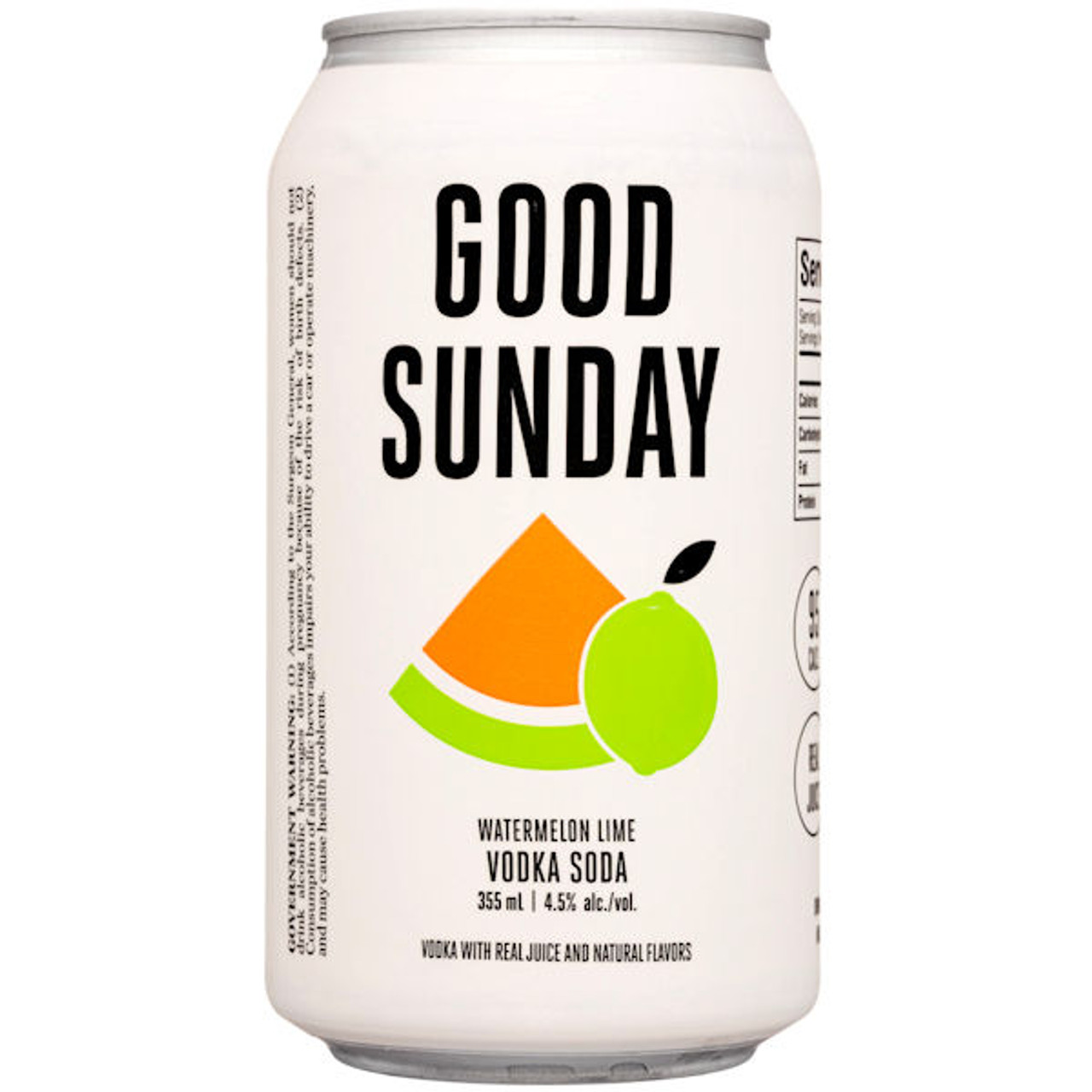 Good Sunday Watermelon Lime Vodka Soda Ready To Drink Cocktail 12oz 6-Pack