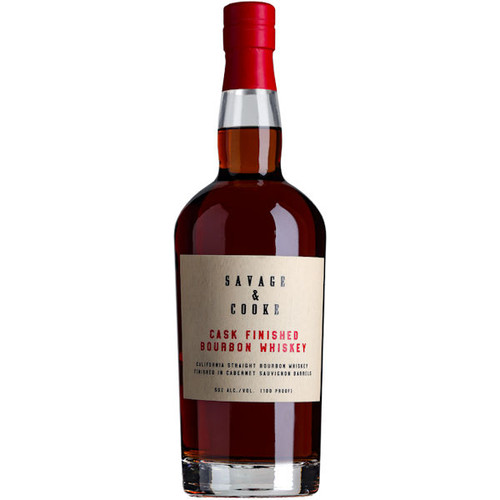 Savage & Cooke Cabernet Cask Finished California Straight Bourbon Whiskey 750ml Savage & Cooke Cabernet Cask Finished California Straight Bourbon Whiskey 750ml
