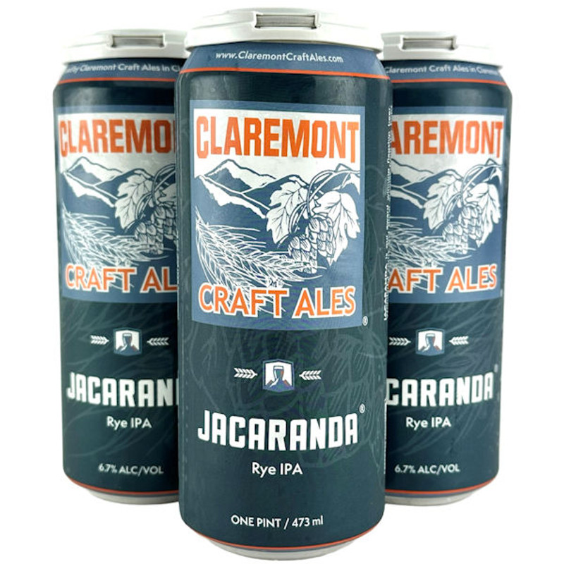 Claremont Jacaranda Rye IPA 16oz 4 Pack Cans