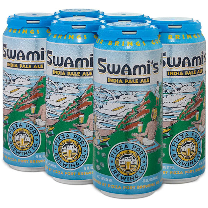 Pizza Port Brewing Swami's IPA 16oz 6 Pack Cans