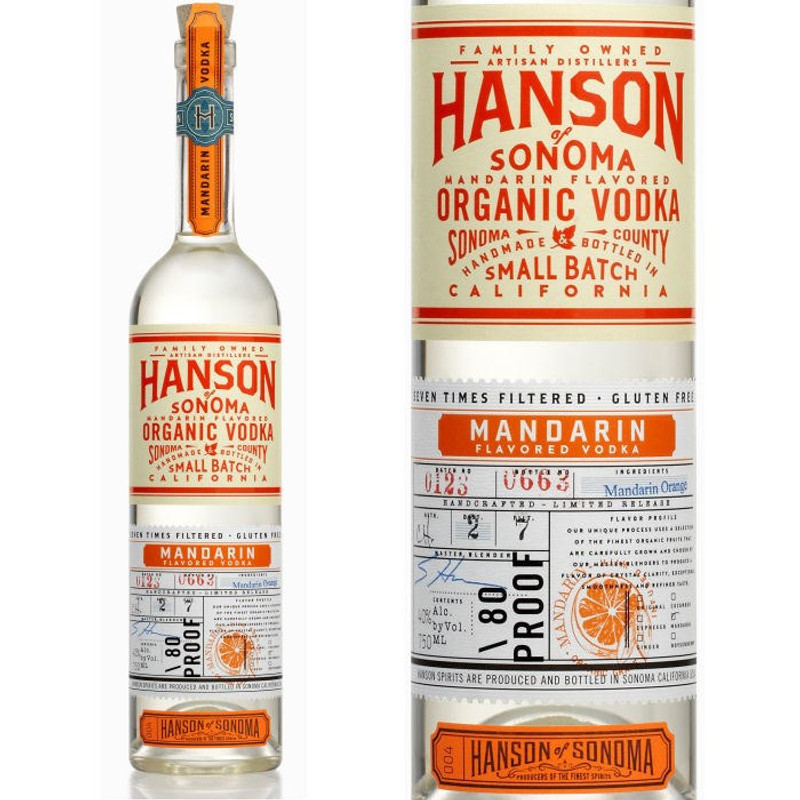 Hanson of Sonoma Mandarin Organic Vodka 750ml