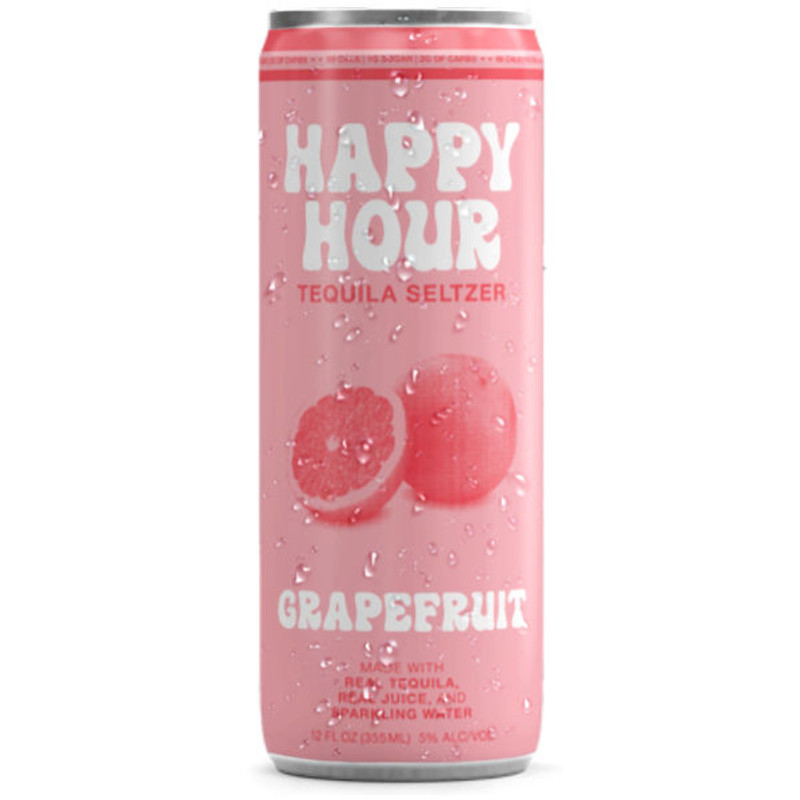 Happy Hour Grapefruit Tequila Seltzer 12oz 4 Pack Cans