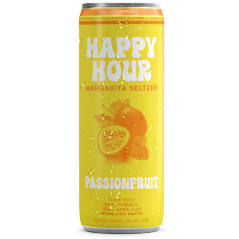 Happy Hour Passionfruit Margarita Seltzer 12oz 4 Pack Cans