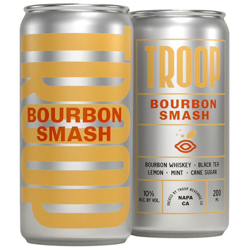 Troop Cocktails Bourbon Smash Ready-To-Drink 4-Pack 12oz Cans