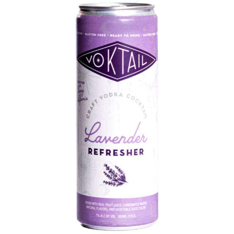 Voktail Lavender Refresher Vodka Cocktail Ready-To-Drink 4-Pack 12oz Cans