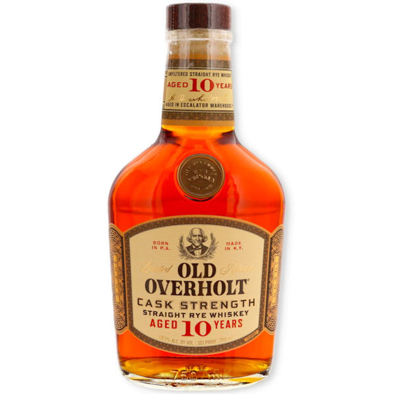 Old Overholt 10 Year Old Cask Strength Straight Rye Whiskey 750ml