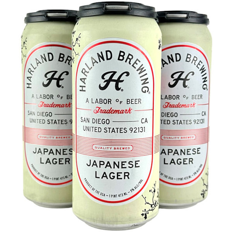 Harland Brewing Japanese Lager 16oz 4 Pack Cans