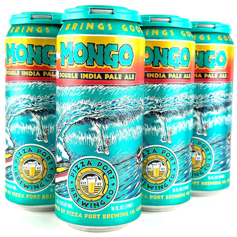 Pizza Port Brewing Mongo Double IPA 16oz 6 Pack Cans