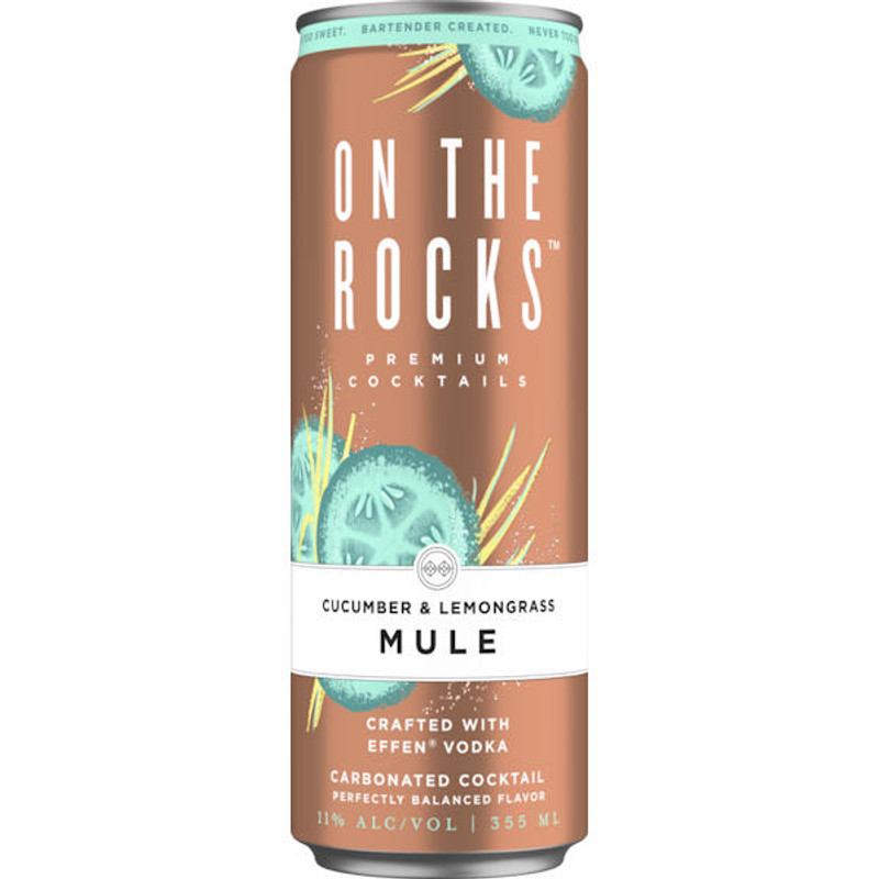 On The Rocks Cucumber & Lemongrass Mule Ready-To-Drink Cocktail 355ml 4-Pack