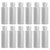 1 Oz Plastic Cylinder Bottles with Flip Top Pour Spout, Pack of 12