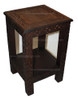 Hand Carved Wooden Square Side Table - CW-ST011