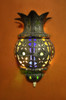 Brass Wall Sconce with Multi-Color Glass - WL091