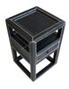 Square Top Metal and Leather Side Table - ML-ST002