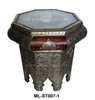 Metal and Leather Side Table - ML-ST007