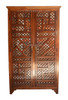 Large Moucharabieh Carved Wood Cabinet - CW-CA010