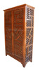 Large Moucharabieh Carved Wood Cabinet - CW-CA010