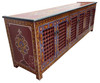 Long Hand Painted Cabinet from Morocco - HP-CA021
