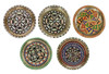 Round Metal and Bone Multicolor Tray - T-MB003