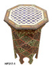 Hand Painted Side Table with Tile Top - HP317