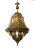 Large Hand Punched Hanging Brass Chandelier - CH188